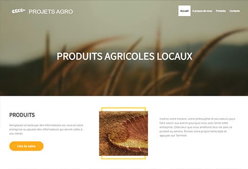 Créer un site d'agriculture