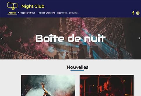 Créer un site pour boîte de nuit